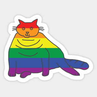 Chonk Cat Pride Sticker